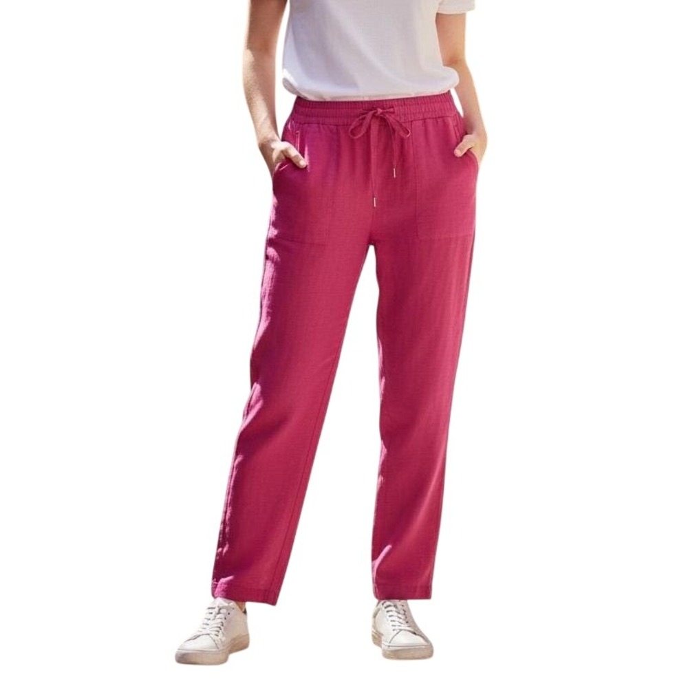 Athleta Linen Blend Wide Leg Pants Pink Size M